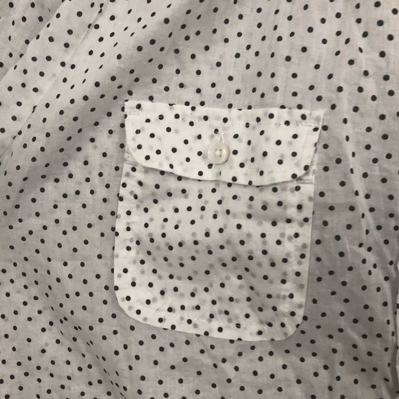 Ann Taylor LOFT | Polka Dot Button Down Shirt - Picture 3 of 7